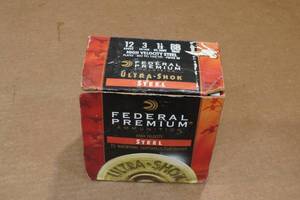 lot 488 image: 25 Federal Ultra Shok 12 Ga 3 Steel BB Shot Shotshells