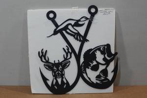 lot 60 image: Sportsman Metal Cutout Sign