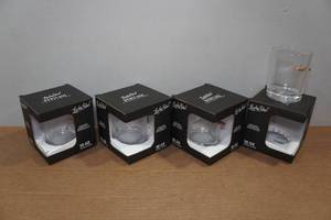 lot 140 image: 4 Lucky Shot Whiskey Glasses with Embedded Bullets