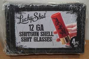 lot 141 image: Lucky Shot 12 Ga Shotgun Shell Shot Glasses