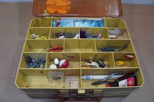 lot 185 image: Plano Tackle Box with Assorted Tackle