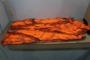 lot 245 image: Whitewater Blaze Orange Camo Bibs - 2XL