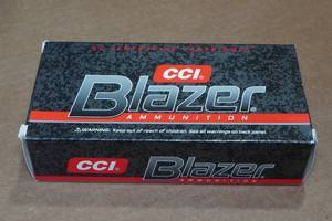 lot 308 image: 50 CCI Blazer .40 S&W 165 Gr TMJ Aluminum Case Ammo
