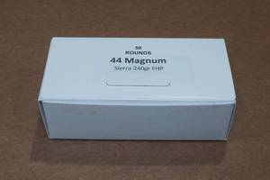 lot 330 image: 50 .44 Magnum 240 Gr Sierra FHP Ammo