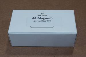 lot 331 image: 50 .44 Magnum 240 Gr Sierra FHP Ammo
