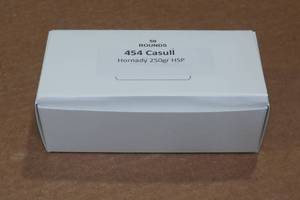 lot 335 image: 50 .454 Casull 250 Gr Hornady HSP Ammo