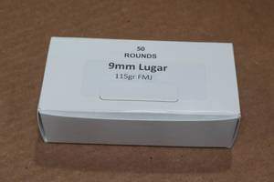 lot 355 image: 50 9mm 115 Gr FMJ Ammo
