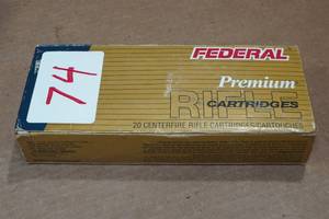 lot 359 image: 20 Federal Premium Safari .338 Win Mag 210 Gr Nosler Partition Ammo
