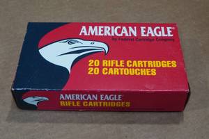 lot 365 image: 20 American Eagle .30-06 Sprg 150 Gr FMJ BT Ammo