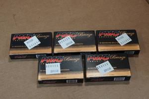 lot 371 image: 100 PMC Bronze .223 Rem 55 Gr FMJ BT Ammo