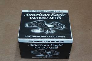 lot 378 image: 100 American Eagle .223 Rem 55 Gr FMJ Ammo