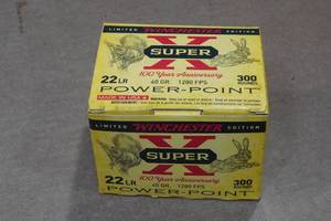 lot 391 image: 300 Winchester Super-X .22 LR 40 Gr Power-Point Ammo