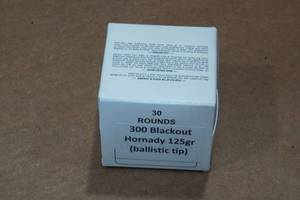 lot 395 image: 30 .300 Blackout 125 Gr Hornady Ballistic Tip Ammo