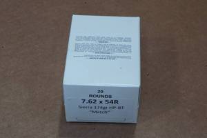 lot 399 image: 20 7.62 x 54R 174 Gr Sierra HP BT Match Ammo