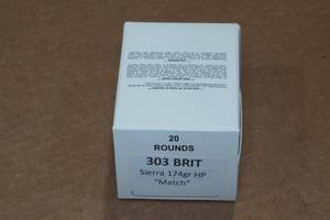 lot 411 image: 20 .303 British 174 Gr Sierra HP Match Ammo