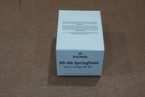 lot 422 image: 20 .30-06 Sprg 150 Gr Sierra SP BT Ammo