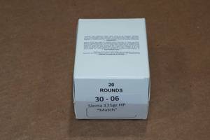 lot 428 image: 20 .30-06 Sprg 175 Gr Sierra HP Match Ammo