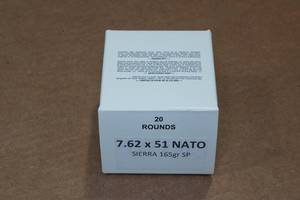lot 430 image: 20 7.62 x 51mm (.308) 165 Gr Sierra SP Ammo