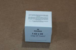 lot 433 image: 30 7.62 x 39mm 125 Gr HP Match Ammo
