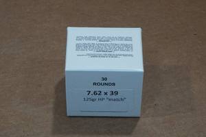 lot 435 image: 30 7.62 x 39mm 125 Gr HP Match Ammo