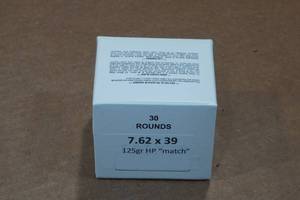 lot 436 image: 30 7.62 x 39mm 125 Gr HP Match Ammo