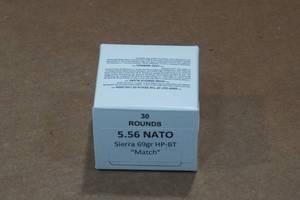 lot 442 image: 30 5.56mm 69 Gr Sierra HP BT Match Ammo