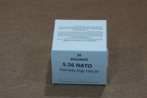 lot 444 image: 30 5.56mm 55 Gr Hornady FMJ BT Ammo