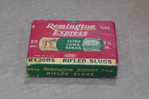 lot 451 image: 5 Remington Express 20 Ga 2-12 Rifled Slugs