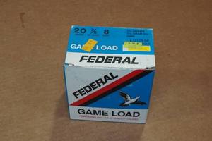 lot 456 image: 25 Federal Game Load 20 Ga 2-34 8 Shot Shotshells