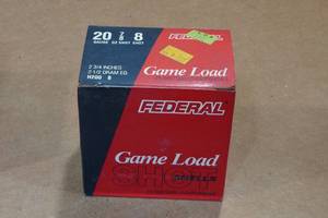 lot 457 image: 25 Federal Game Load 20 Ga 2-34 8 Shot Shotshells