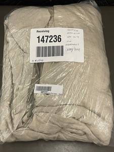 lot 11 image: King Size 100 Percent French Linen Duvet Cover - DamagedDirty
