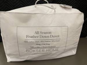 lot 16 image: Bokser Home All Season Feather Down Duvet, KingCal King