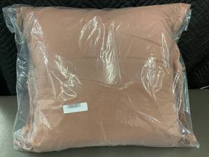 lot 23 image: 22x22 Throw Pillow with Cover - Terracotta