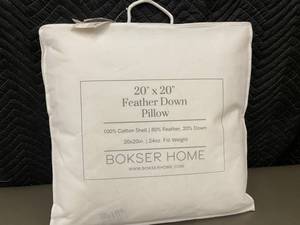 lot 28 image: Bokser Home 20x20 Feather Down Pillow