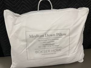lot 43 image: Bokser Home Medium Down Pillow StandardQueen