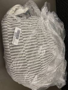 lot 78 image: KingCal King Cotton Textured Stripe Duvet Cover