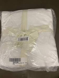 lot 87 image: 100 Percent French Linen Sheet Set - Queen, White