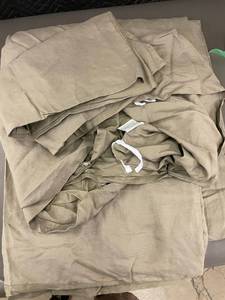 lot 98 image: XL Twin Duvet Cover and Pillowcase Set Linen Cotton Blend