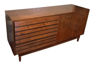 lot 34R image: LL- Vintage Mid Century Modern American of Martinsville Sideboard Buffet Server