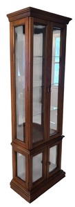 lot 37R image: Vintage Glass Display Cabinet with Shelves