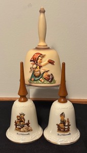 lot 51 image: Set of 3 Vintage Hummel Porcelain Bells