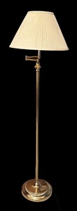 lot 71 image: Vintage Brass Floor Lamp with Adjustable Arm