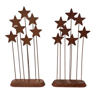 lot 76 image: Pair of Metal Star Decor Sculptures