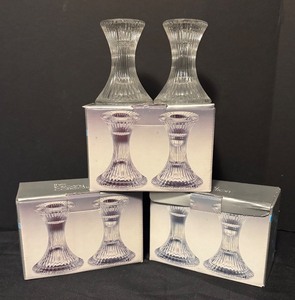 lot 79 image: Set of 6 Tuscany Collection Sunset Glass Candlestick Holders