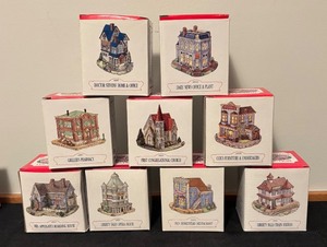 lot 96 image: Set of 9 Americana Collection Village Buildings