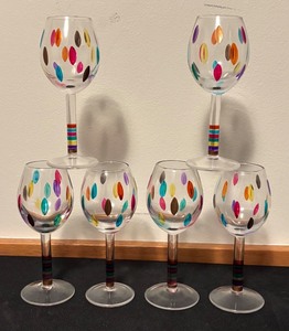 lot 125 image: Set of Colorful Stemware