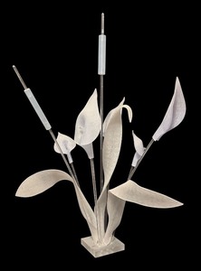 lot 131 image: Resin Floral Sculpture with Stylized Lily Design