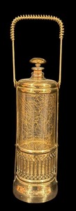 lot 168 image: Vintage Glass and Brass Decanter