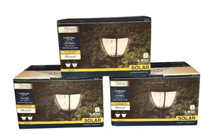 lot 177 image: Set of 3 Patriot Lighting Brevard LED Solar Landscape Light Sets (6 Lights Total)