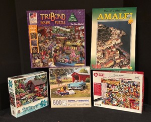 lot 205 image: Collection of 5 Jigsaw Puzzles Assorted Themes